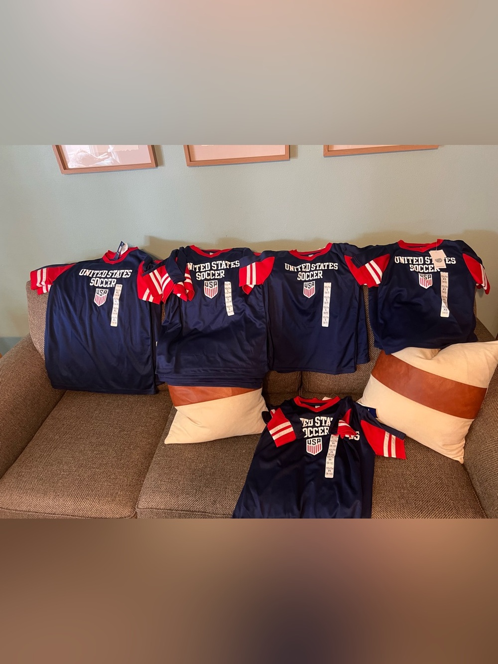 Lot of 19 united States Soccer Kids' Navy & Red Jersey